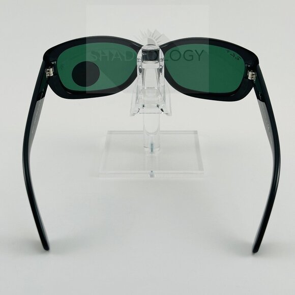 NEW Ray-Ban Jackie Ohh Sunglasses Green Polarized Lens Black Frame RB4101 58-17 - Picture 5 of 6